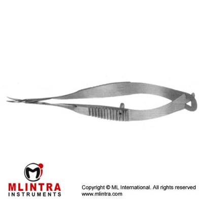 Vannas Capsulotomy Scissor Curved - Sharp Tips Stainless Steel, 8 cm - 3 1/4 Blade Size 5 mm